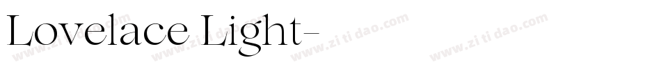 Lovelace Light字体转换